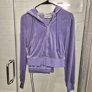 Juicy Couture Women's Lavender Velour Jacket
